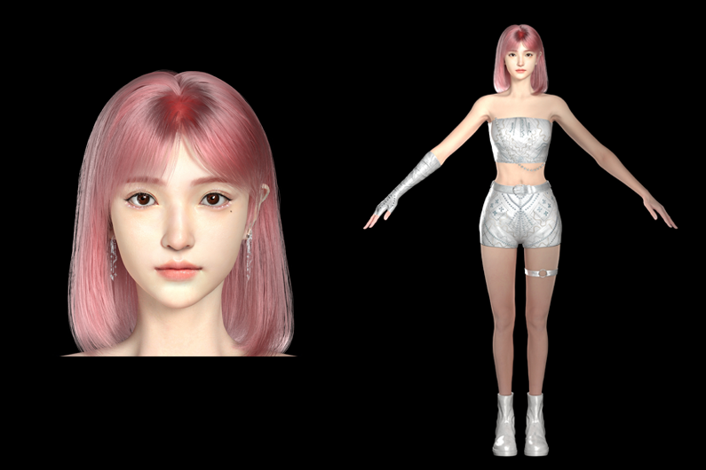丝芭美踏元宇宙虚拟人花