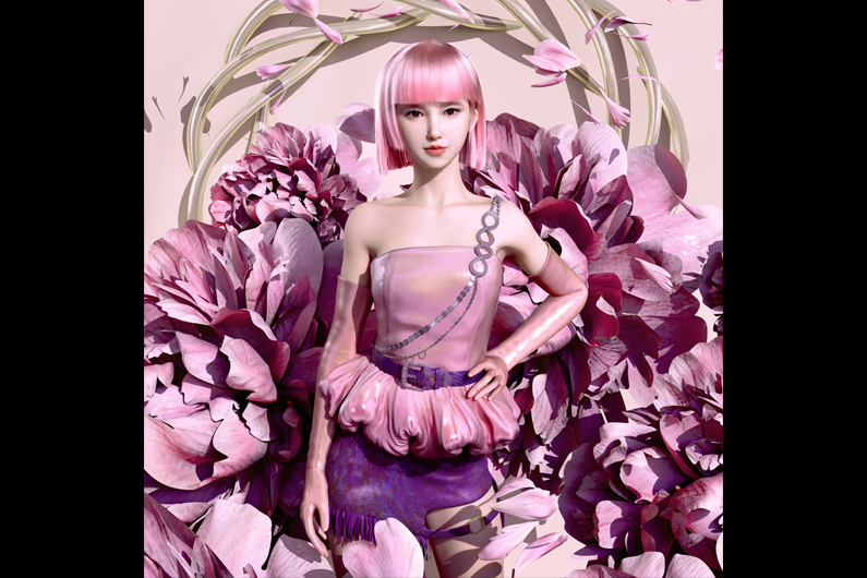 丝芭美踏元宇宙虚拟偶像花